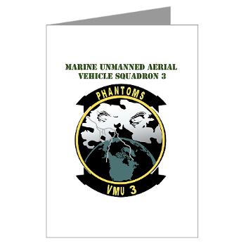 MUAVS3 - M01 - 02 - Marine Unmanned Aerial Vehicle Sqdrn 3 with Text - Greeting Cards (Pk of 10)