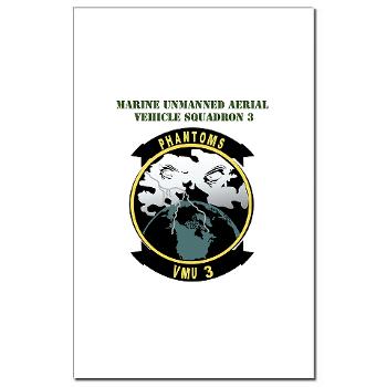 MUAVS3 - M01 - 02 - Marine Unmanned Aerial Vehicle Sqdrn 3 with Text - Mini Poster Print