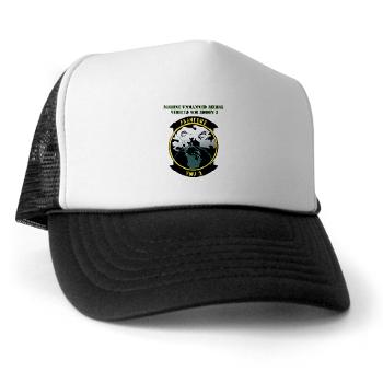 MUAVS3 - A01 - 02 - Marine Unmanned Aerial Vehicle Sqdrn 3 with Text - Trucker Hat