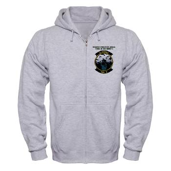 MUAVS3 - A01 - 03 - Marine Unmanned Aerial Vehicle Sqdrn 3 with Text - Zip Hoodie