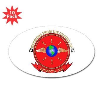MWCS18 - M01 - 01 - Marine Wing Communications Squadron 18 (Oval 10 pk) - Click Image to Close