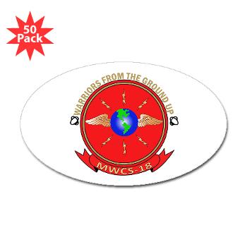MWCS18 - M01 - 01 - Marine Wing Communications Squadron 18 (Oval 50 pk) - Click Image to Close