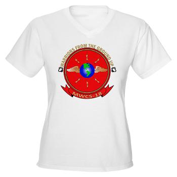 MWCS18 - A01 - 04 - Marine Wing Communications Squadron 18 Women's V-Neck T-Shirt