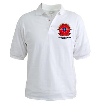 MWCS18 - A01 - 04 - Marine Wing Communications Squadron 18 with Text Golf Shirt