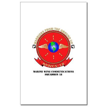MWCS18 - M01 - 02 - Marine Wing Communications Squadron 18 with Text Mini Poster Print