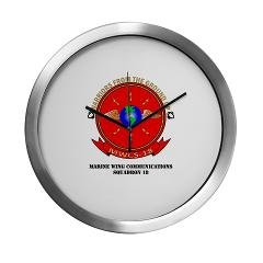 MWCS18 - M01 - 03 - Marine Wing Communications Squadron 18 with Text Modern Wall Clock