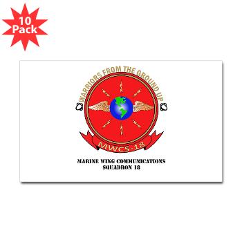 MWCS18 - M01 - 01 - Marine Wing Communications Squadron 18 with Text (Rectangle 10 pk)