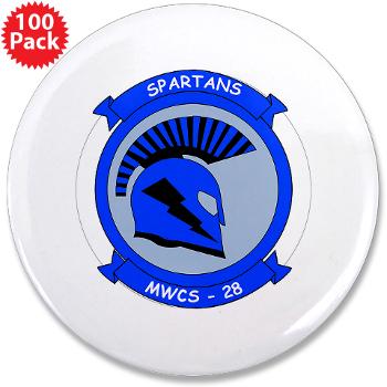 MWCS28 - M01 - 01 - Marine Wing Communications Squadron 28 (MWCS-28) 3.5" Button (100 pack)