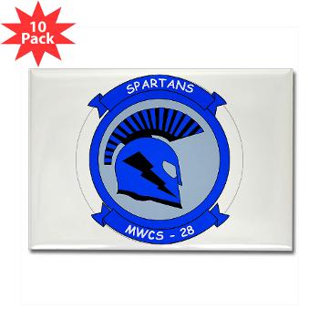 MWCS28 - M01 - 01 - Marine Wing Communications Squadron 28 (MWCS-28) Rectangle Magnet (10 pack) - Click Image to Close