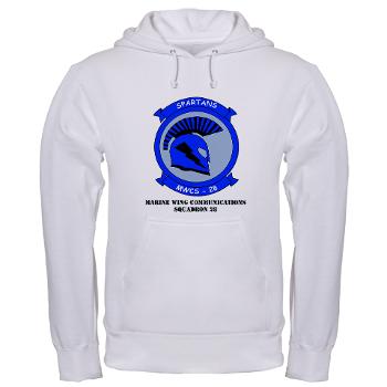 MWCS28 - A01 - 03 - Marine Wing Communications Squadron 28 (MWCS-28) with text Hooded Sweatshirt
