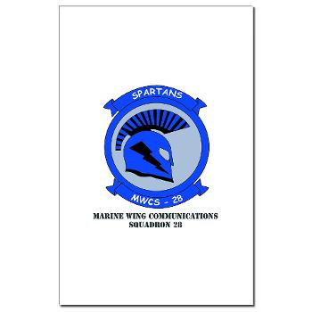 MWCS28 - M01 - 02 - Marine Wing Communications Squadron 28 (MWCS-28) with Text Mini Poster Print