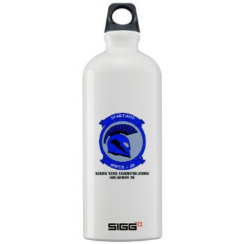 MWCS28 - M01 - 03 - Marine Wing Communications Squadron 28 (MWCS-28) with Text Sigg Water Bottle 1.0L