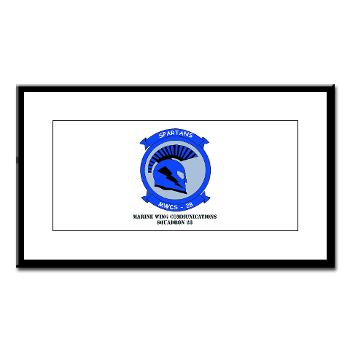 MWCS28 - M01 - 02 - Marine Wing Communications Squadron 28 (MWCS-28) with Text Small Framed Print