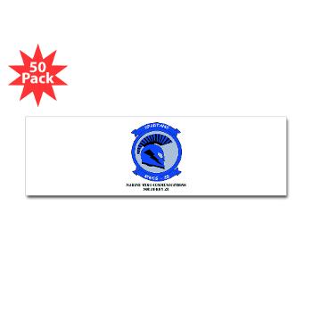 MWCS28 - M01 - 01 - Marine Wing Communications Squadron 28 (MWCS-28) with Text Sticker (Bumper 50 pk)