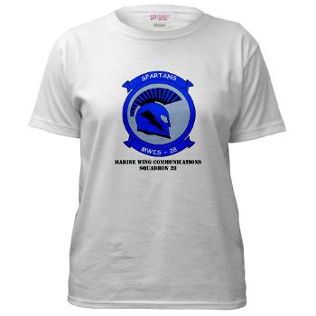 MWCS28 - A01 - 04 - Marine Wing Communications Squadron 28 (MWCS-28) with text Women's T-Shirt