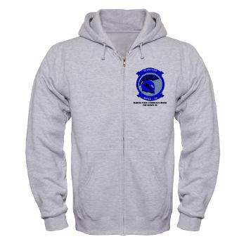 MWCS28 - A01 - 03 - Marine Wing Communications Squadron 28 (MWCS-28) with text Zip Hoodie