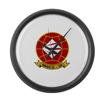 MWCS38 - M01 - 03 - Marine Wing Communications Sqdrn 38 Large Wall Clock - Click Image to Close