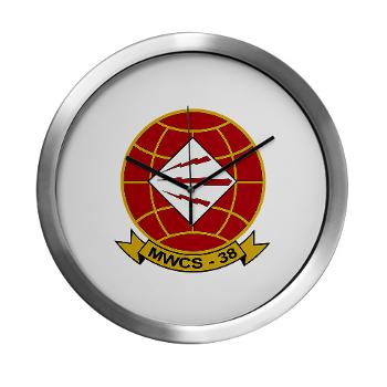 MWCS38 - M01 - 03 - Marine Wing Communications Sqdrn 38 Modern Wall Clock - Click Image to Close