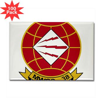 MWCS38 - M01 - 01 - Marine Wing Communications Sqdrn 38 Rectangle Magnet (100 pack)