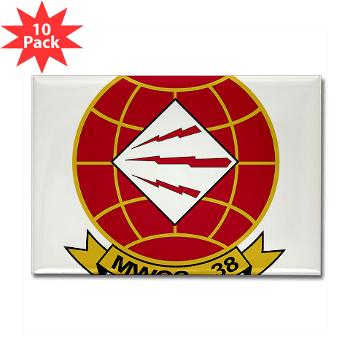MWCS38 - M01 - 01 - Marine Wing Communications Sqdrn 38 Rectangle Magnet (10 pack)
