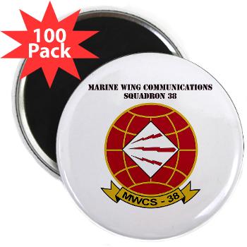 MWCS38 - M01 - 01 - Marine Wing Communications Sqdrn 38 with text 2.25" Magnet (100 pack)