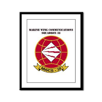 MWCS38 - M01 - 02 - Marine Wing Communications Sqdrn 38 with text Framed Panel Print