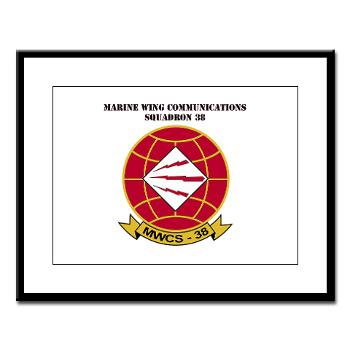 MWCS38 - M01 - 02 - Marine Wing Communications Sqdrn 38 with text Large Framed Print