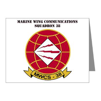 MWCS38 - M01 - 02 - Marine Wing Communications Sqdrn 38 with text Note Cards (Pk of 20)