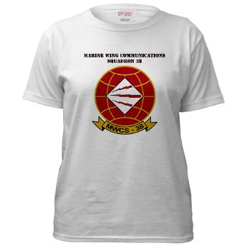 MWCS38 - A01 - 04 - Marine Wing Communications Sqdrn 38 with text Women's T-Shirt