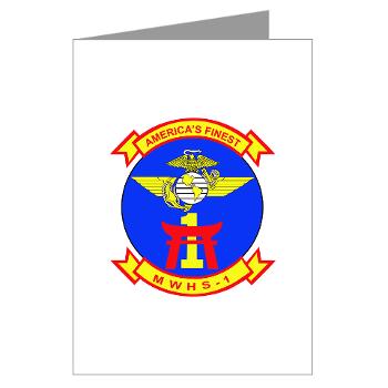 MWHS1 - M01 - 02 - Marine Wing Headquarters Squadron 1 - Greeting Cards (Pk of 10) - Click Image to Close