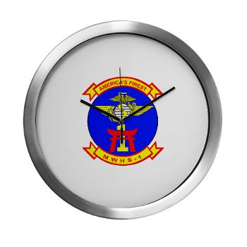 MWHS1 - M01 - 03 - Marine Wing Headquarters Squadron 1 - Modern Wall Clock - Click Image to Close