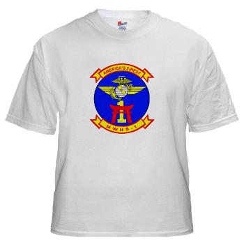 MWHS1 - A01 - 04 - Marine Wing Headquarters Squadron 1 - White T-Shirt - Click Image to Close