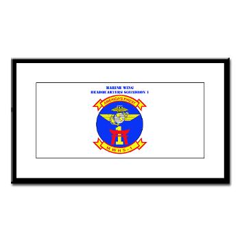 MWHS1 - M01 - 02 - Marine Wing Headquarters Squadron 1 with Text - Small Framed Print - Click Image to Close