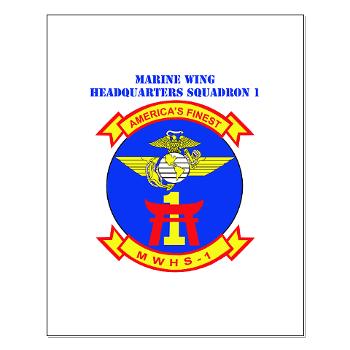 MWHS1 - M01 - 02 - Marine Wing Headquarters Squadron 1 with Text - Small Poster