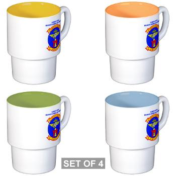 MWHS1 - M01 - 03 - Marine Wing Headquarters Squadron 1 with Text - Stackable Mug Set (4 mugs) - Click Image to Close