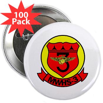 MWHS3 - M01 - 01 - Marine Wing Headquarters Squadron 3 - 2.25" Button (100 pack) - Click Image to Close