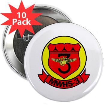 MWHS3 - M01 - 01 - Marine Wing Headquarters Squadron 3 - 2.25" Button (10 pack) - Click Image to Close