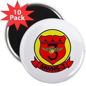 MWHS3 - M01 - 01 - Marine Wing Headquarters Squadron 3 - 2.25" Magnet (10 pack) - Click Image to Close