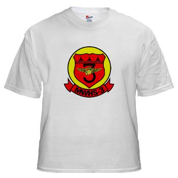 MWHS3 - A01 - 04 - Marine Wing Headquarters Squadron 3 - White t-Shirt