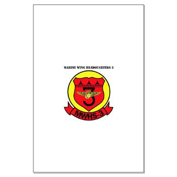 MWHS3 - M01 - 02 - Marine Wing Headquarters Squadron 3 with text - Large Poster