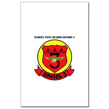 MWHS3 - M01 - 02 - Marine Wing Headquarters Squadron 3 with text - Mini Poster Print