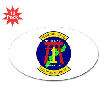 MWLK - M01 - 01 - Marine Wing Liaison Kadena Sticker (Oval 10 pk)