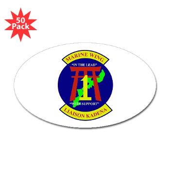 MWLK - M01 - 01 - Marine Wing Liaison Kadena Sticker (Oval 50 pk)