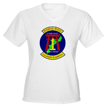 MWLK - A01 - 04 - Marine Wing Liaison Kadena Women's V-Neck T-Shirt