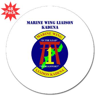 MWLK - M01 - 01 - Marine Wing Liaison Kadena with Text 3" Lapel Sticker (48 pk)