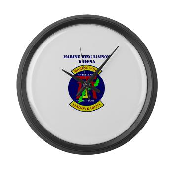 MWLK - M01 - 03 - Marine Wing Liaison Kadena with Text Large Wall Clock - Click Image to Close
