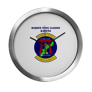 MWLK - M01 - 03 - Marine Wing Liaison Kadena with Text Modern Wall Clock - Click Image to Close
