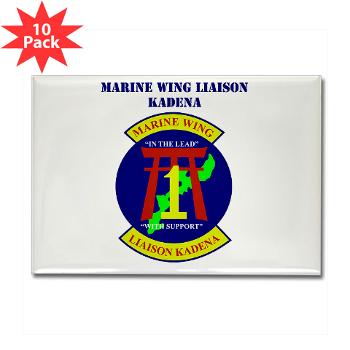 MWLK - M01 - 01 - Marine Wing Liaison Kadena with Text Rectangle Magnet (10 pack) - Click Image to Close