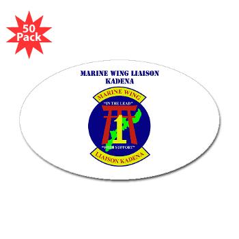 MWLK - M01 - 01 - Marine Wing Liaison Kadena with Text Sticker (Oval 50 pk)