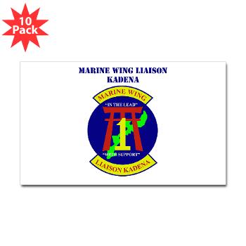 MWLK - M01 - 01 - Marine Wing Liaison Kadena with Text Sticker (Rectangle 10 pk)